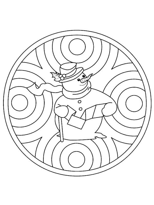 Karácsonyi Mandala Nyomtatható Kép