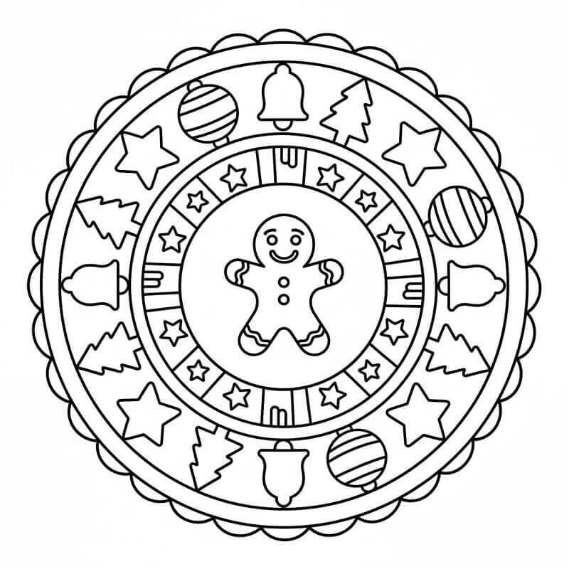 Karácsonyi Mandala Nyomtatható