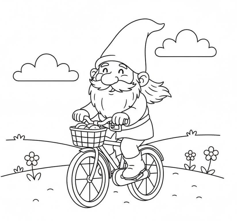 Kerékpározó Gnóm