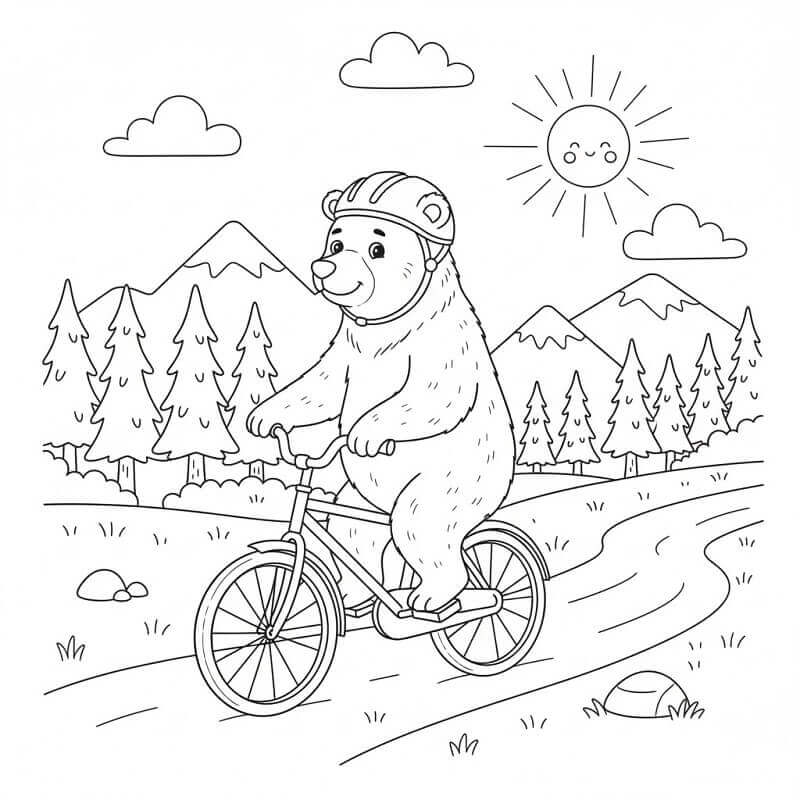 Kerékpározó Medve