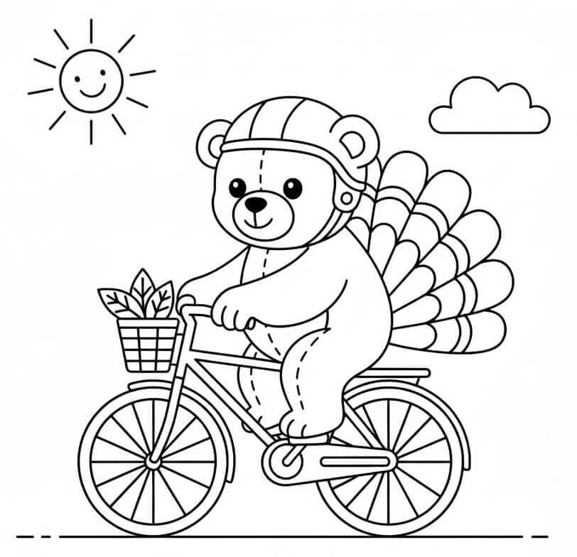 Kerékpározó Plüssmackó