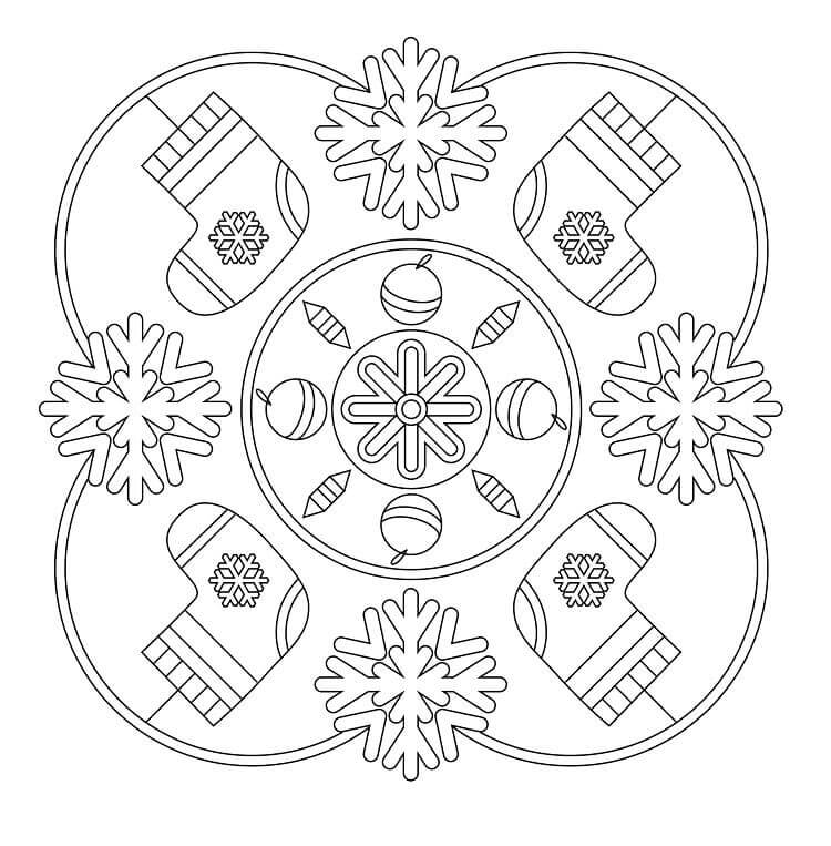 Könnyű Karácsonyi Mandala