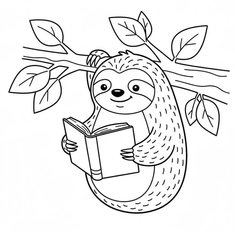 Lajhár Könyvet Olvas