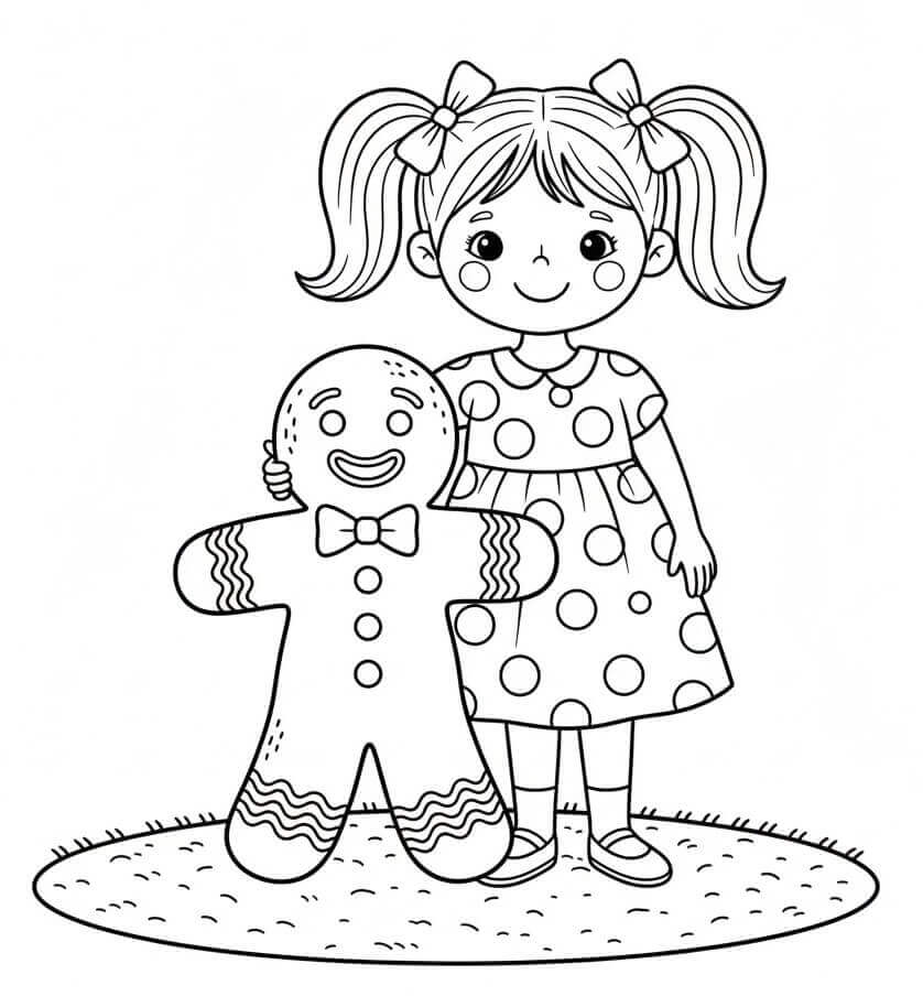 Lány és Mézeskalács Ember