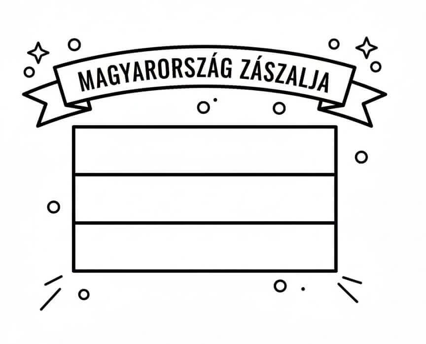 Magyarország Zászlaja színező