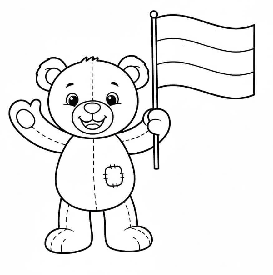 Medve Magyarország Zászlajával