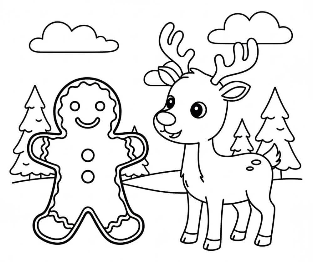 Mézeskalács Ember és Rénszarvas