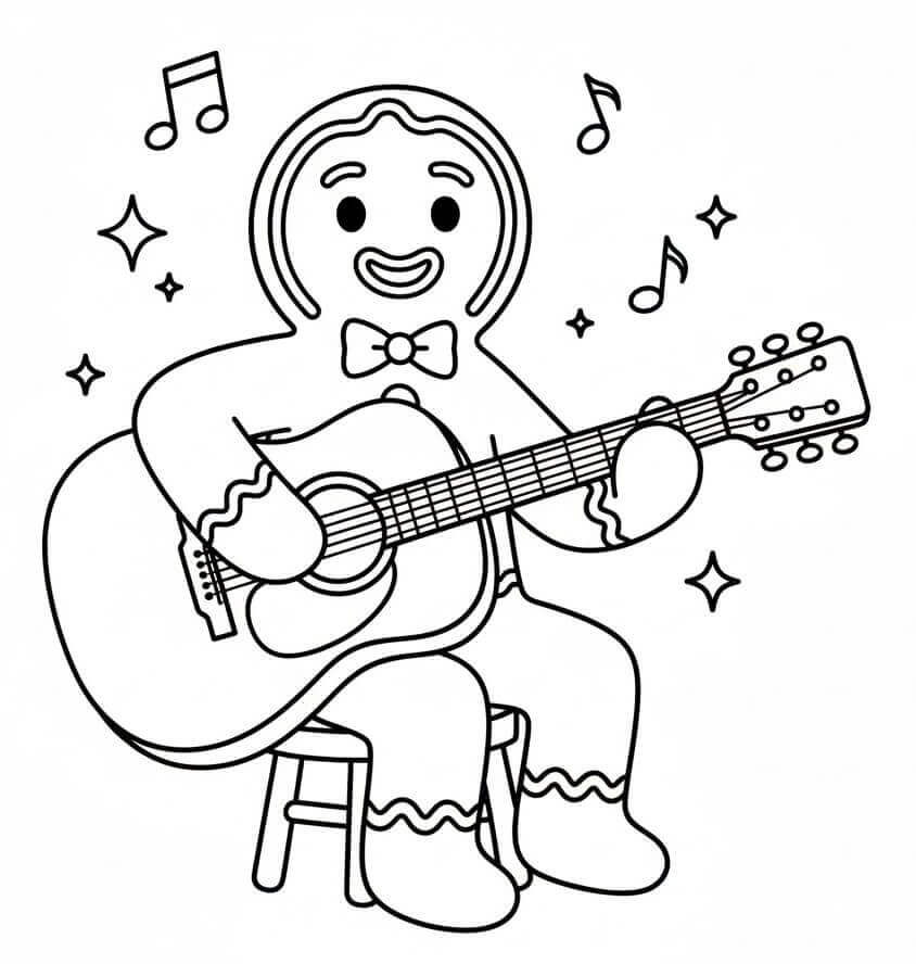 Mézeskalács Ember Gitározik