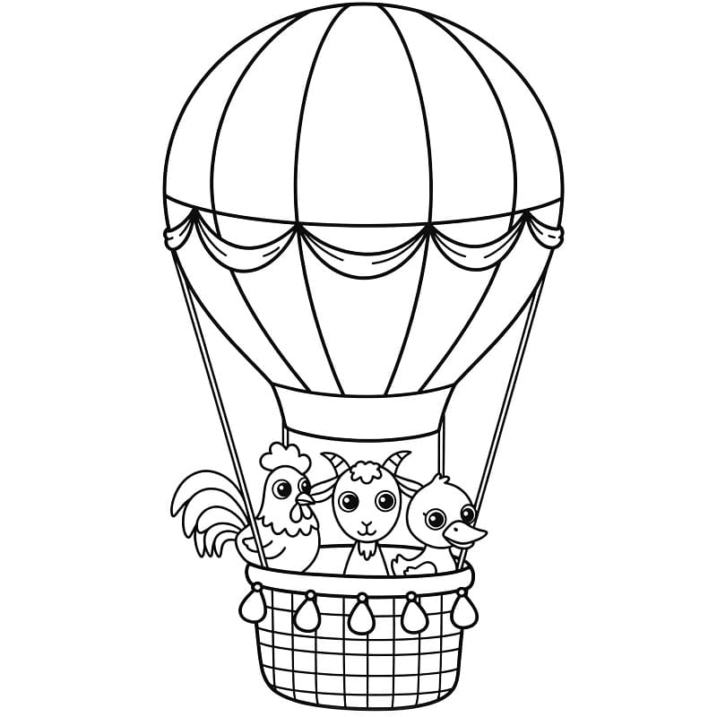 Hőlégballon színező