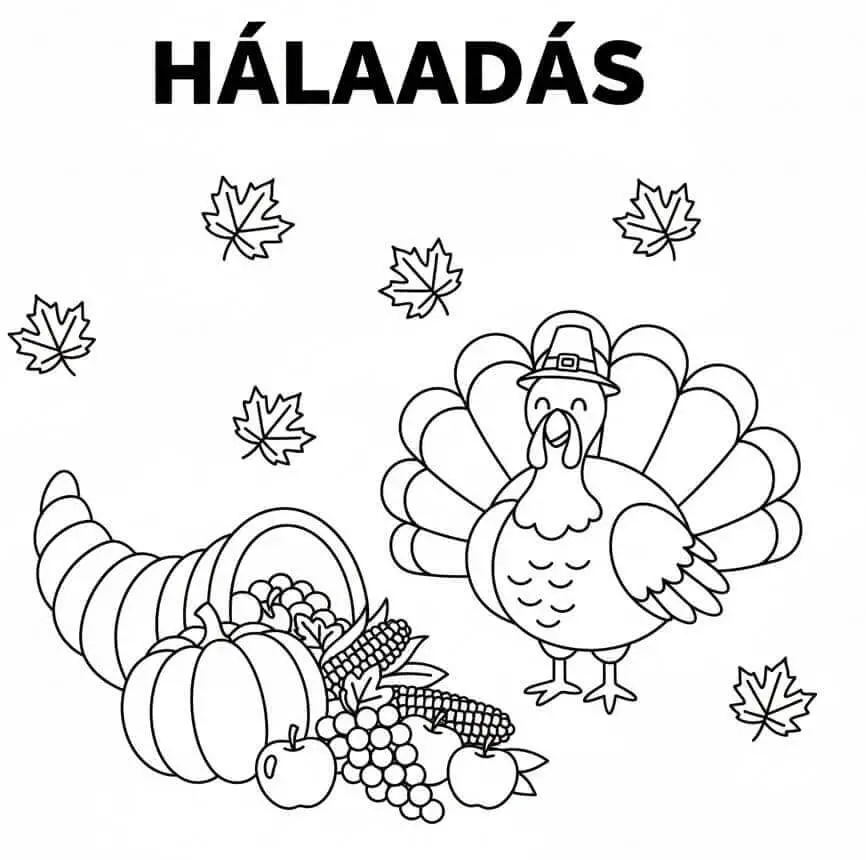 Hálaadás színező