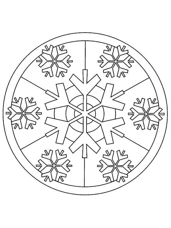 Nyomtatható Karácsonyi Mandala Gyerekeknek