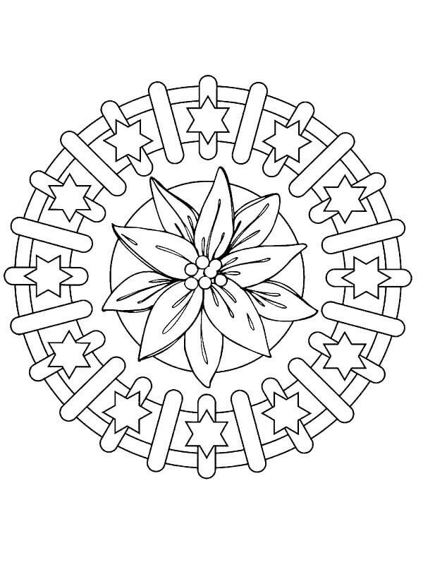 Nyomtatható Karácsonyi Mandala Kép