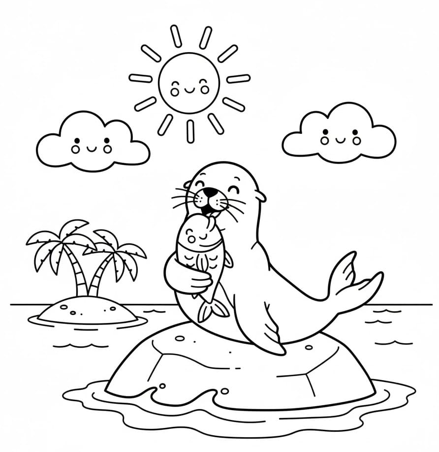 Oroszlánfóka Halat Fog