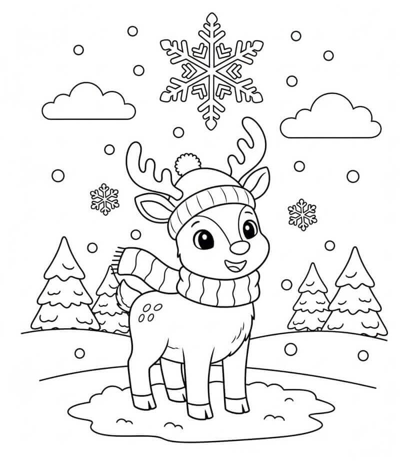 Rénszarvas színező