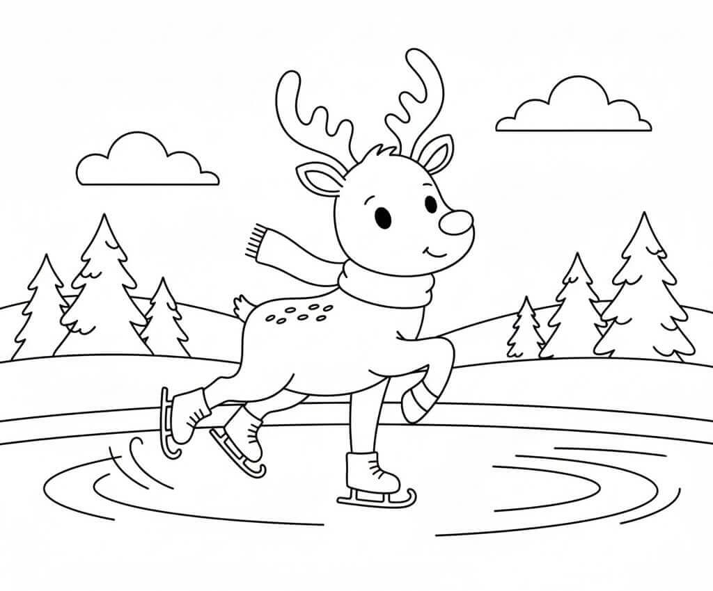 Rénszarvas Korcsolyázik