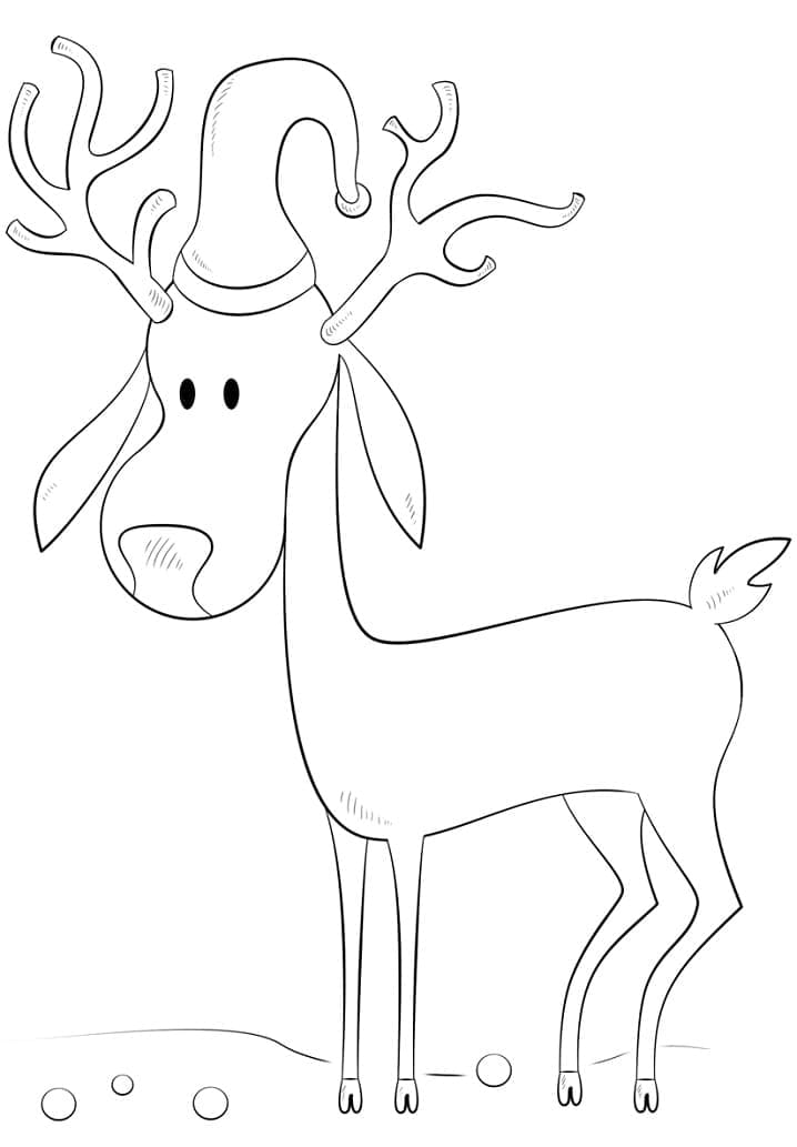 Rénszarvas Mikulássapkával