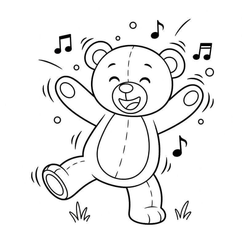 Plüssmackó színező