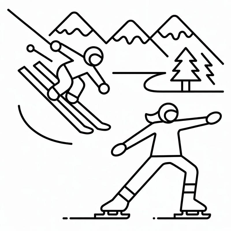 Téli Sport Nyomtatásra