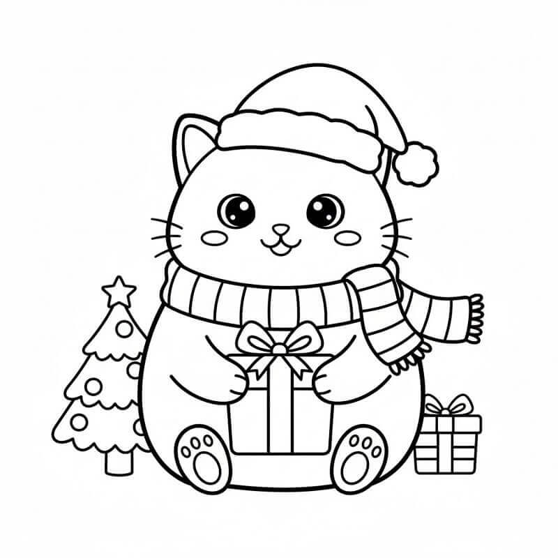 Baba karácsonyi macska