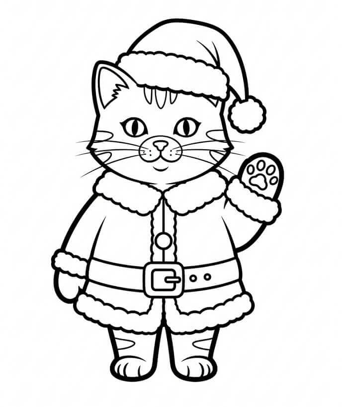 Barátságos karácsonyi macska