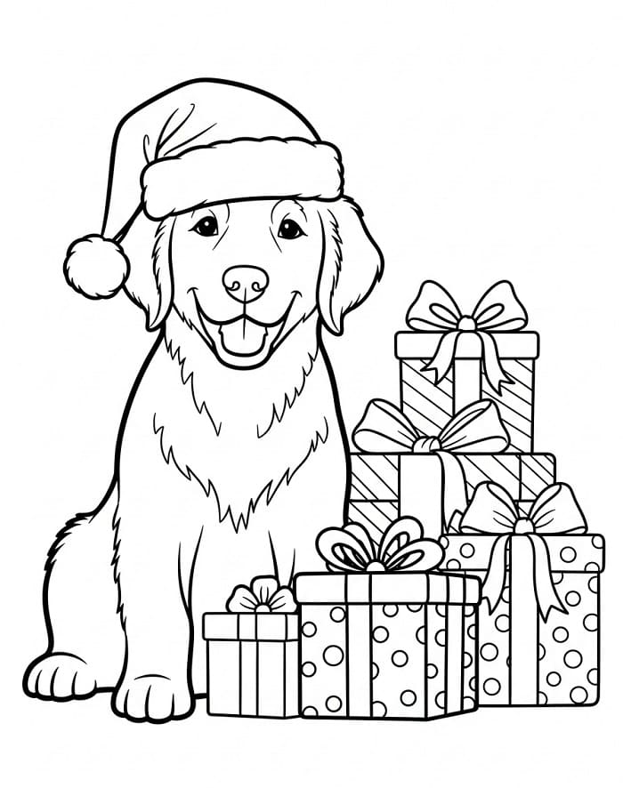 Ingyenes Karácsonyi Kutya Nyomtatható