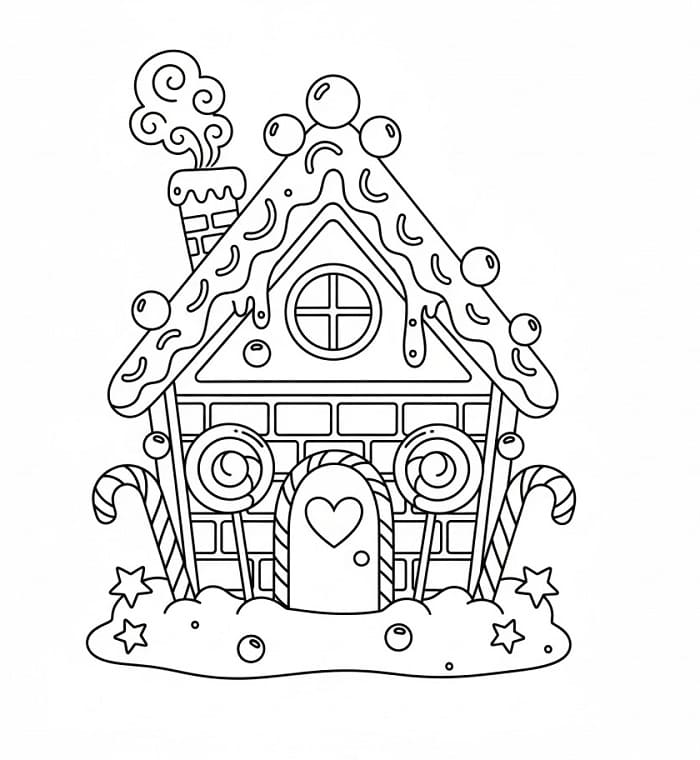 Mézeskalács Ház színező