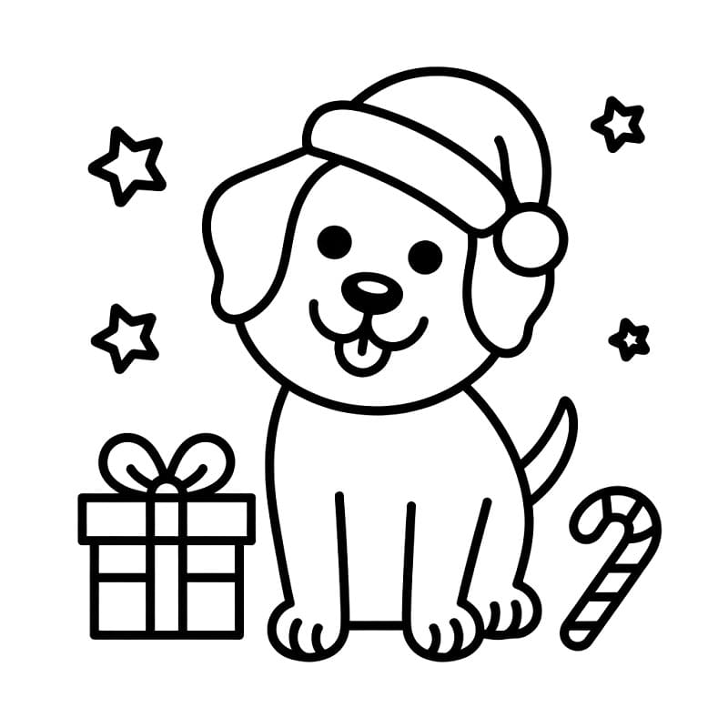Ingyenes Nyomtatható Karácsonyi Kutya