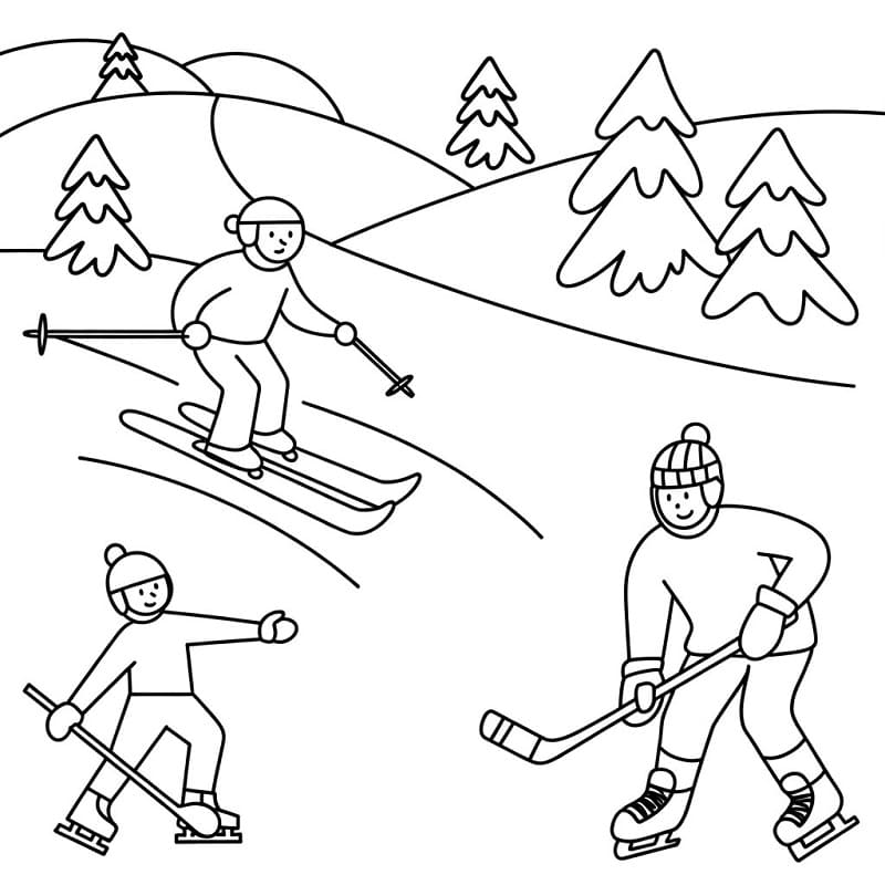 Ingyenes Nyomtatható Téli Sport