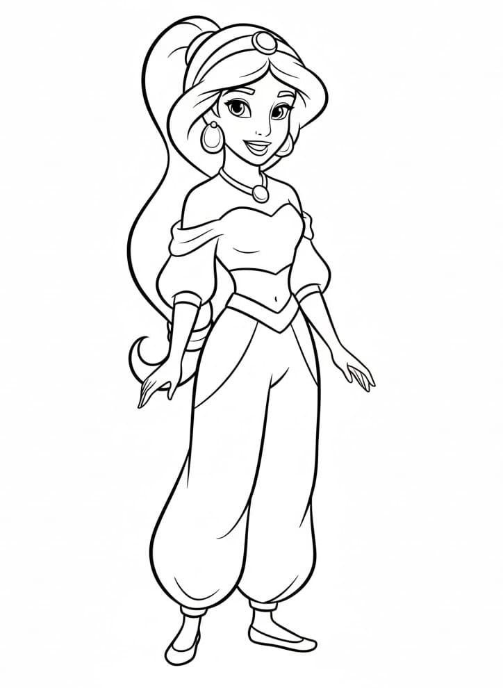 Jázmin Hercegnő Nyomtatható Gyerekeknek