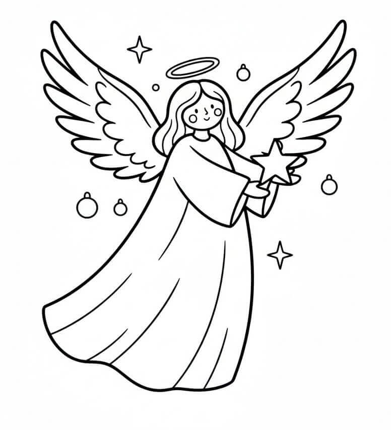 Karácsonyi Angyal Csillaggal