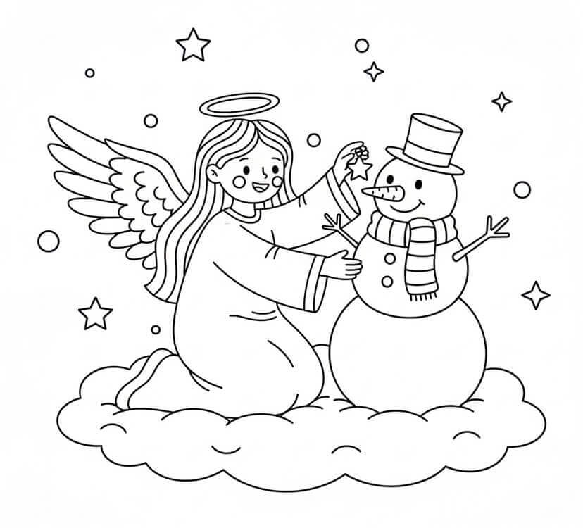 Karácsonyi Angyal és Hóember