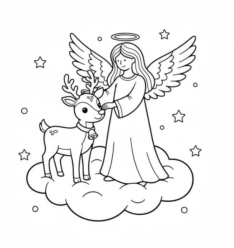 Karácsonyi Angyal és Rénszarvas