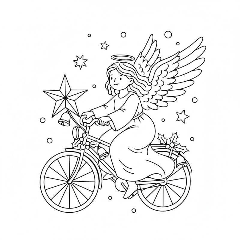 Kerékpározó Karácsonyi Angyal