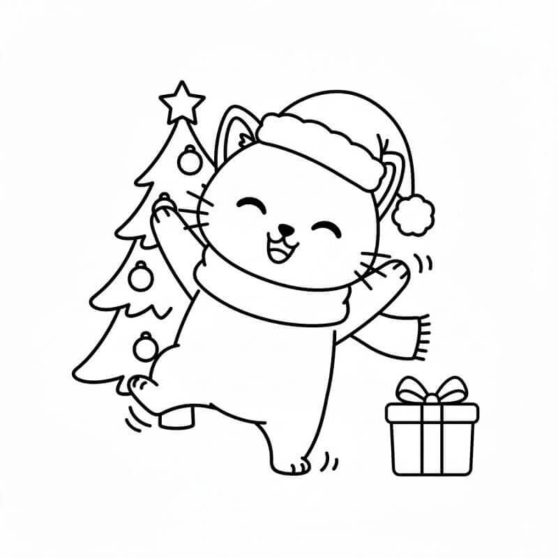 Könnyű karácsonyi macska