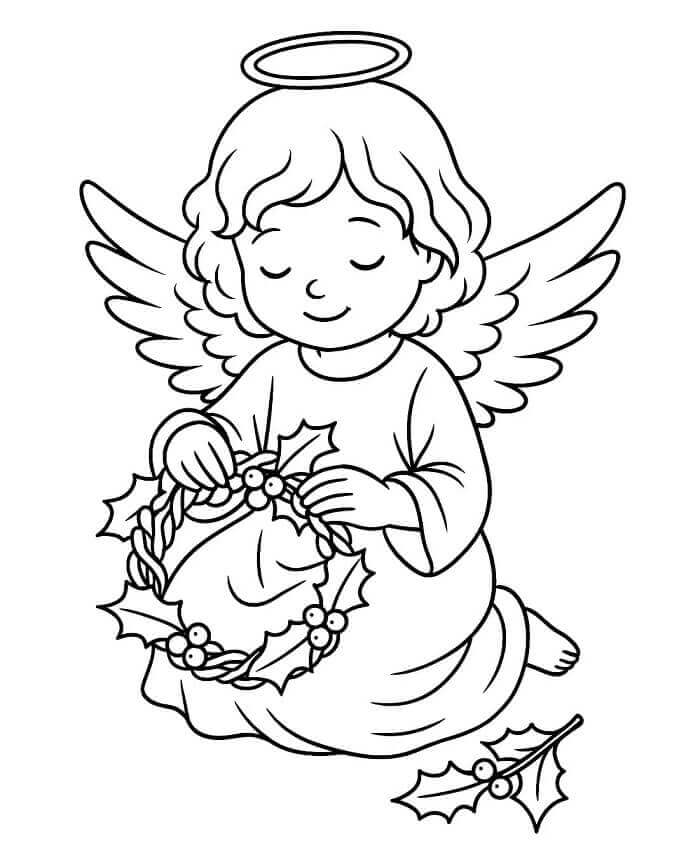 Koszorús Karácsonyi Angyal