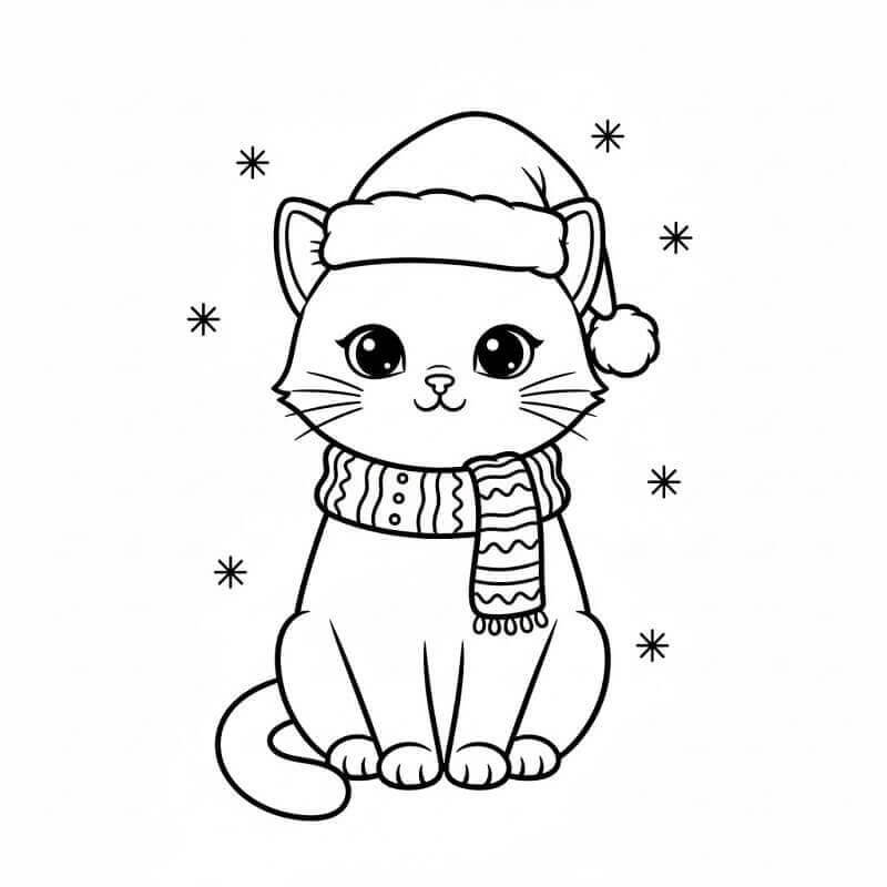 Mosolygó karácsonyi macska