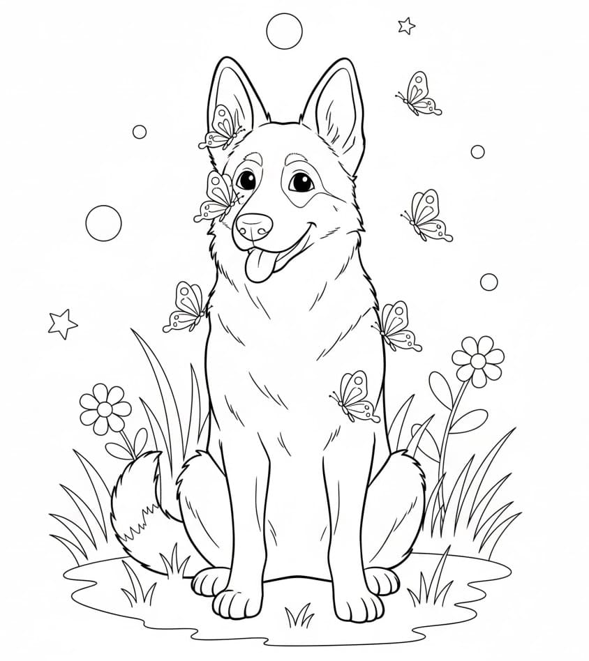 Németjuhász és Pillangók