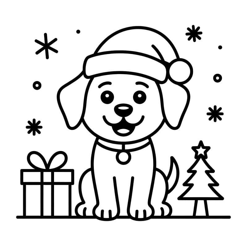 Nyomtatható Karácsonyi Kutya
