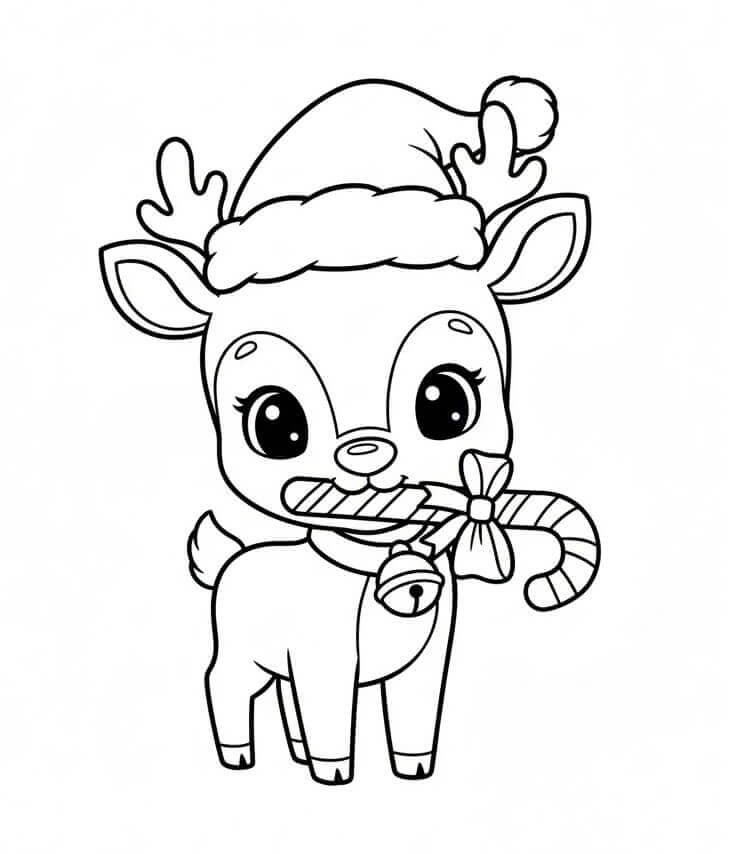 Rénszarvas cukorpálcával