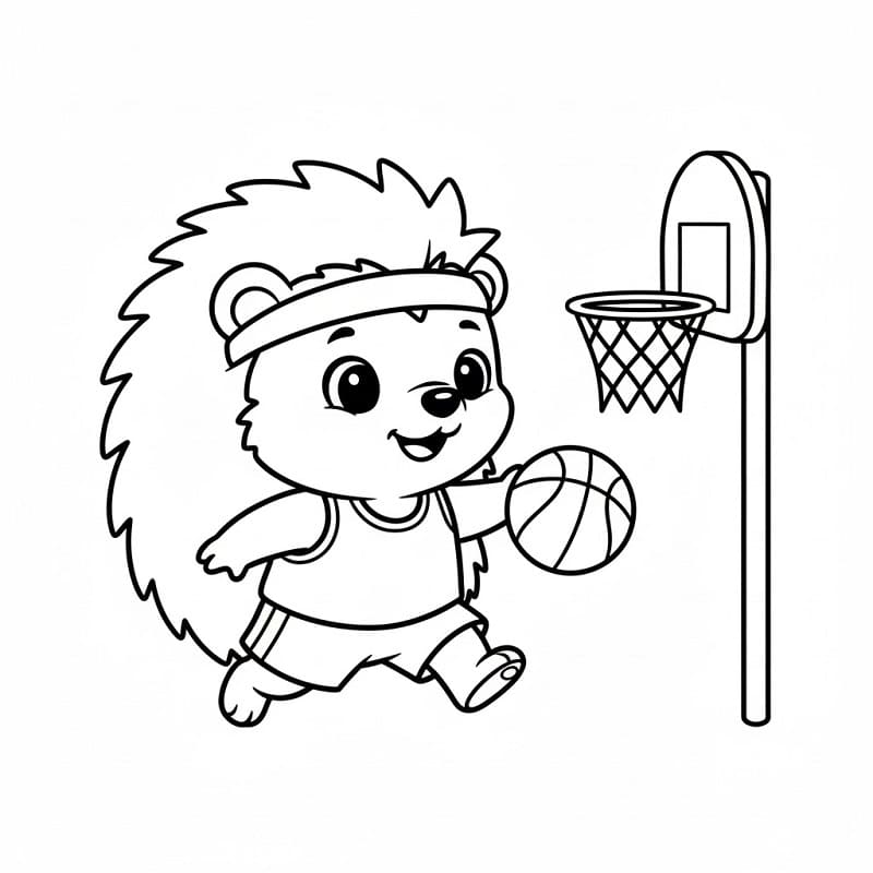 Sün kosárlabdázik