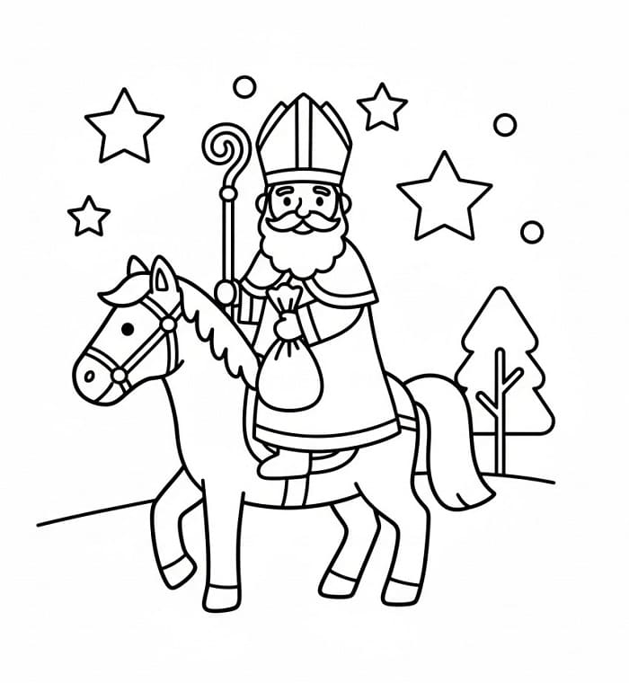 Szent Miklós színező