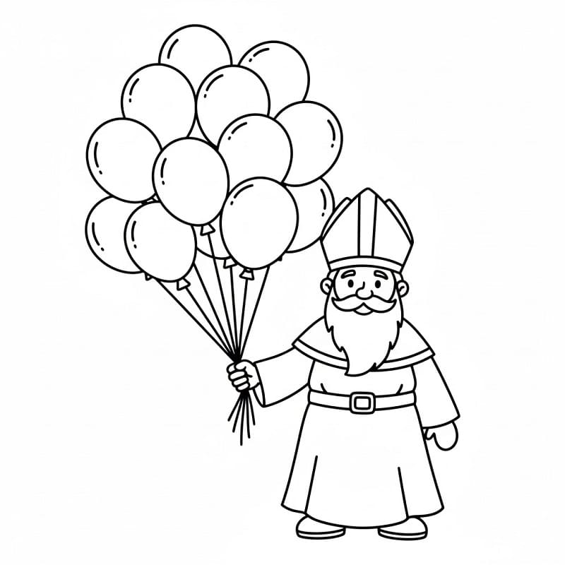 Szent Miklós léggömbökkel