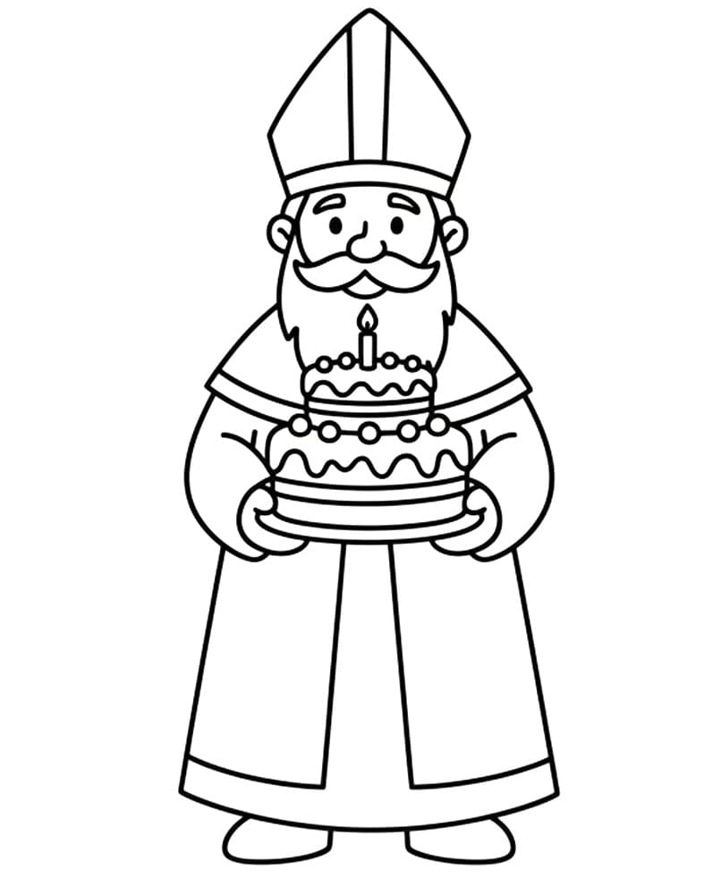 Szent Miklós születésnapi tortával