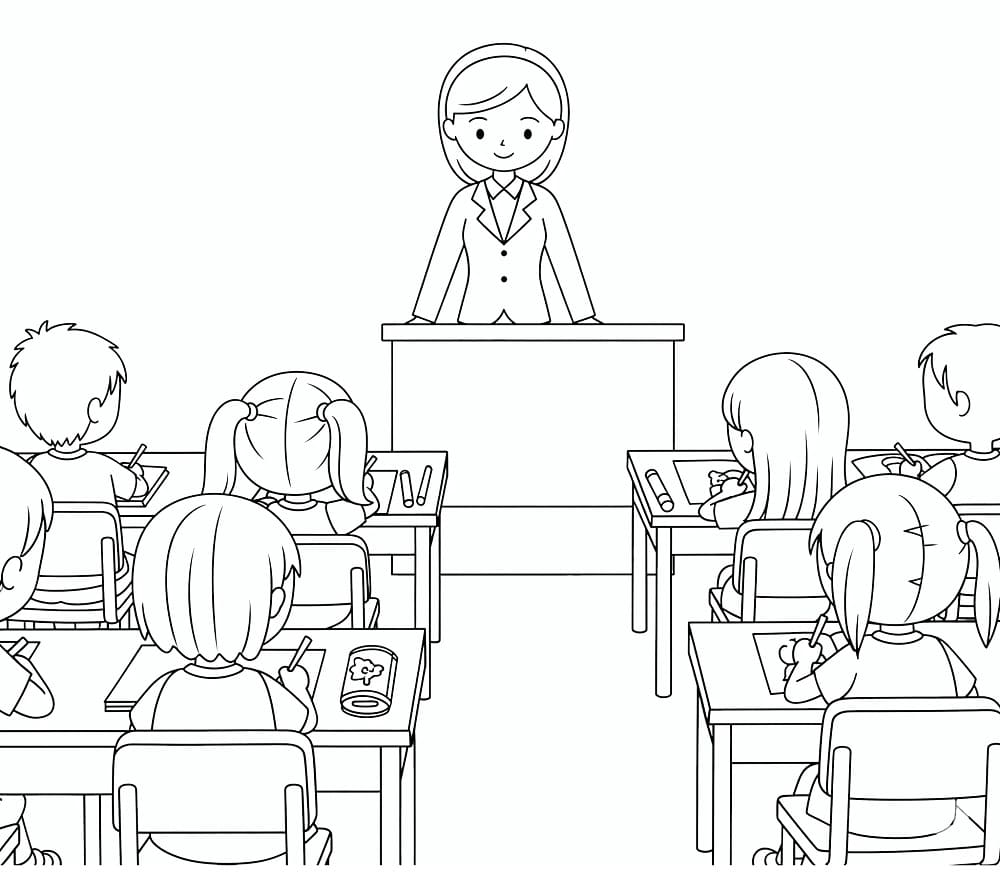 Tanár és diákok az osztályteremben