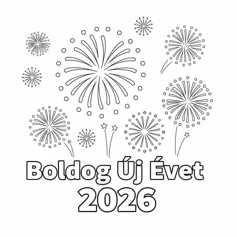 Tűzijátékkal Boldog Újévet 2026