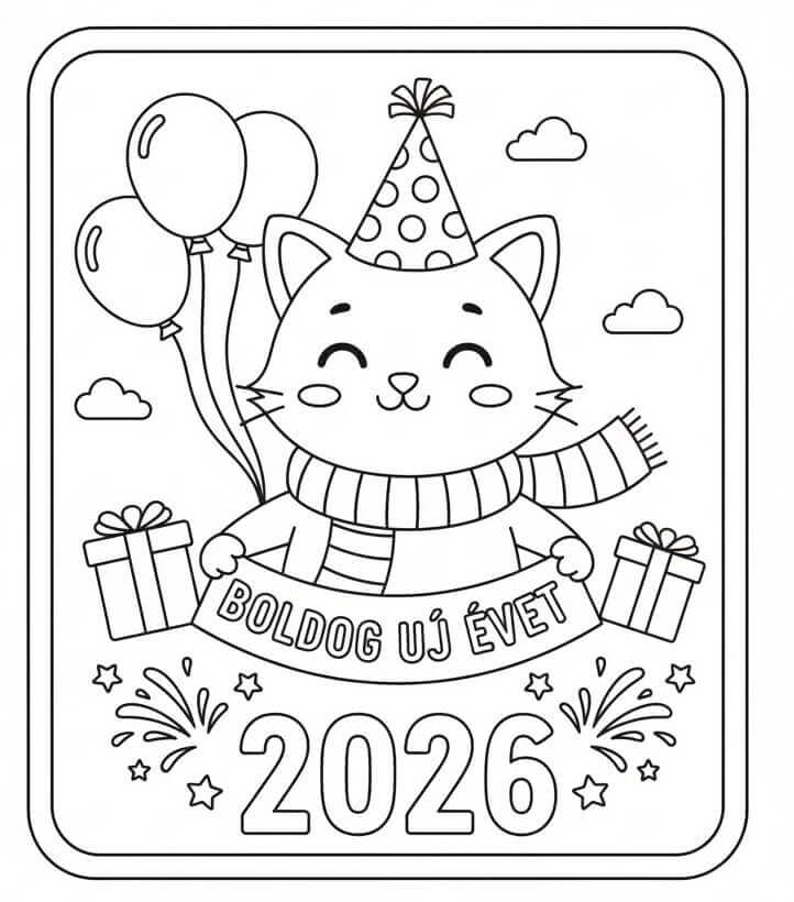 Újév 2026 Cicával