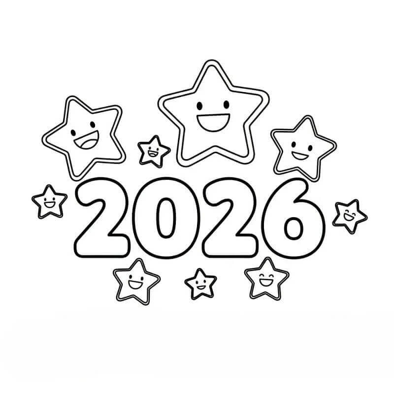 Újév 2026 Csillagokkal