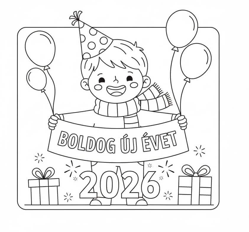 Újév 2026 Kisfiúval