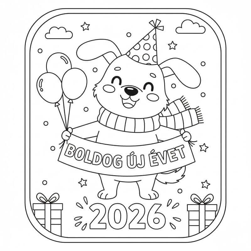 Újév 2026 Kutyával