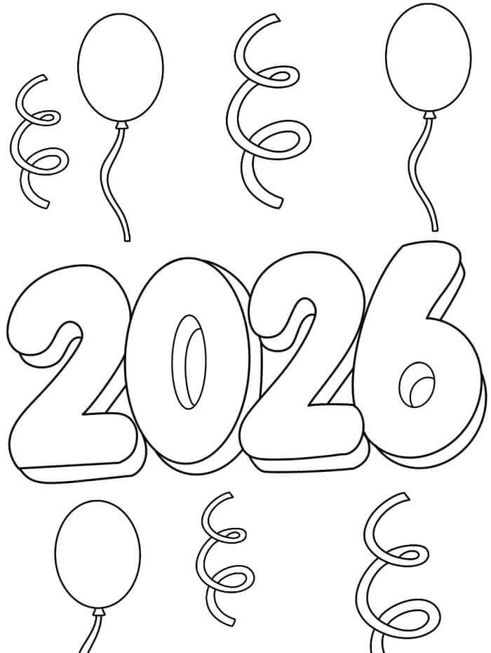 Újév 2026 Lufikkal